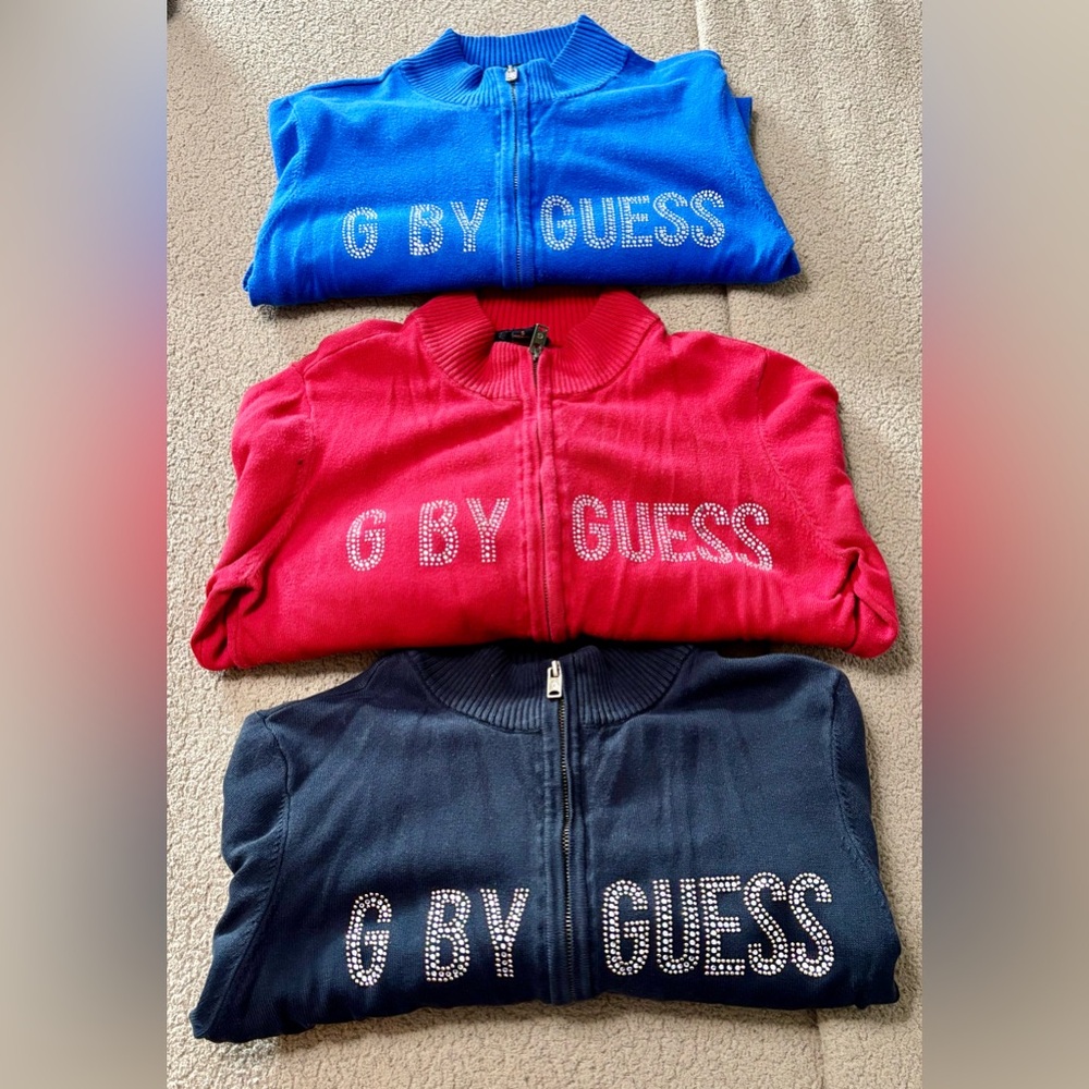 3 G by Guess women Jackets - Vibrant Red, Classic Blue, and Sleek Black